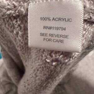 Gray Sweater Women’s S Long Sleeve Knit Keyhole Pullover